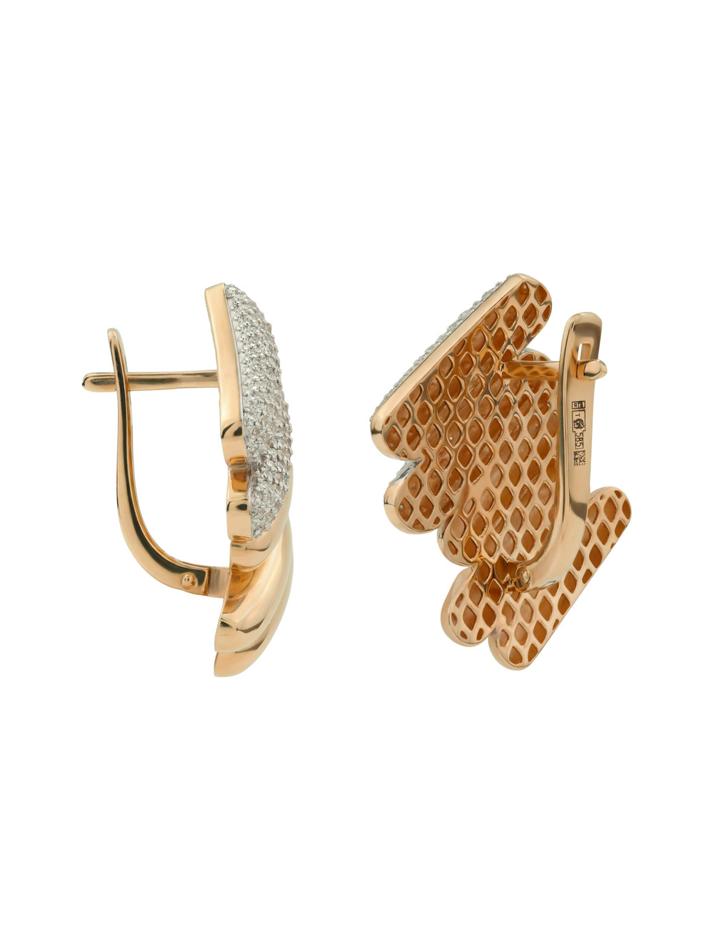 Серьги из золота c бриллиантами