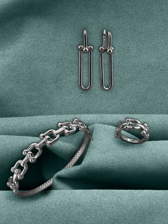 Серьги из белого золота