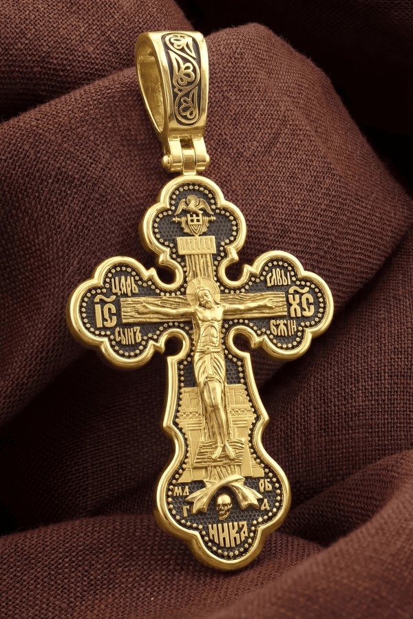 Крест из лимонного золота
