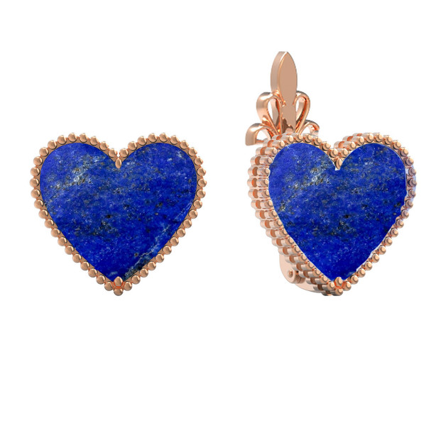 Серьги из золота c лазуритом