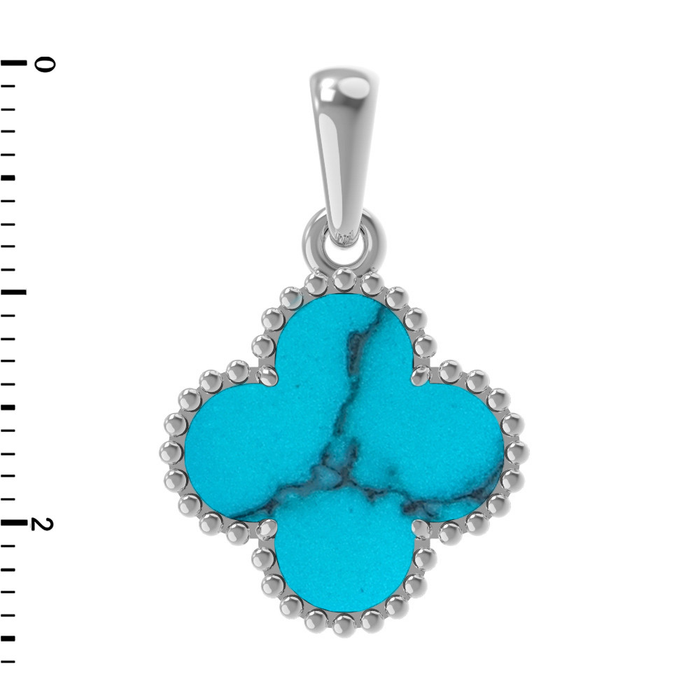 Подвеска из белого золота c бирюзой