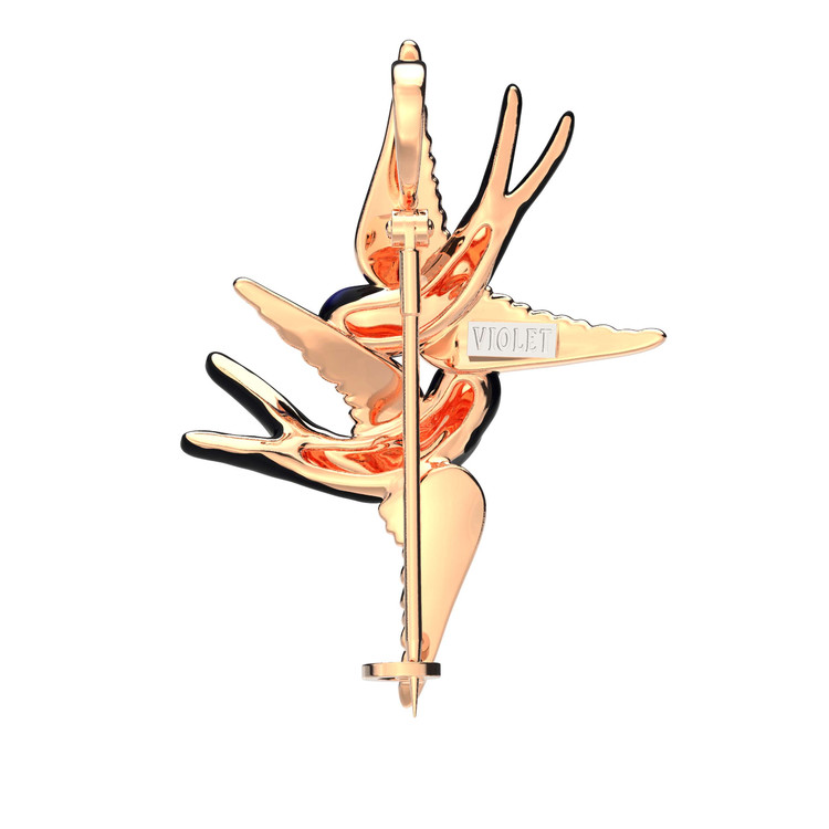 Брошь из золота c эмалью