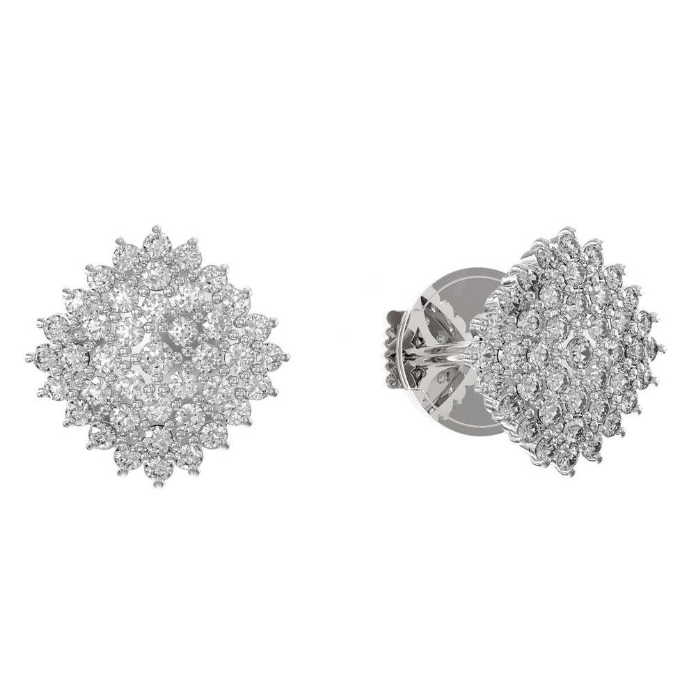 Серьги из белого золота c бриллиантами