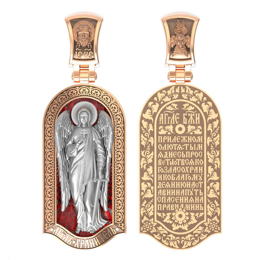 Образок из золота c эмалью