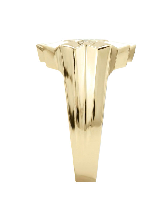 Кольцо из лимонного золота c бриллиантами