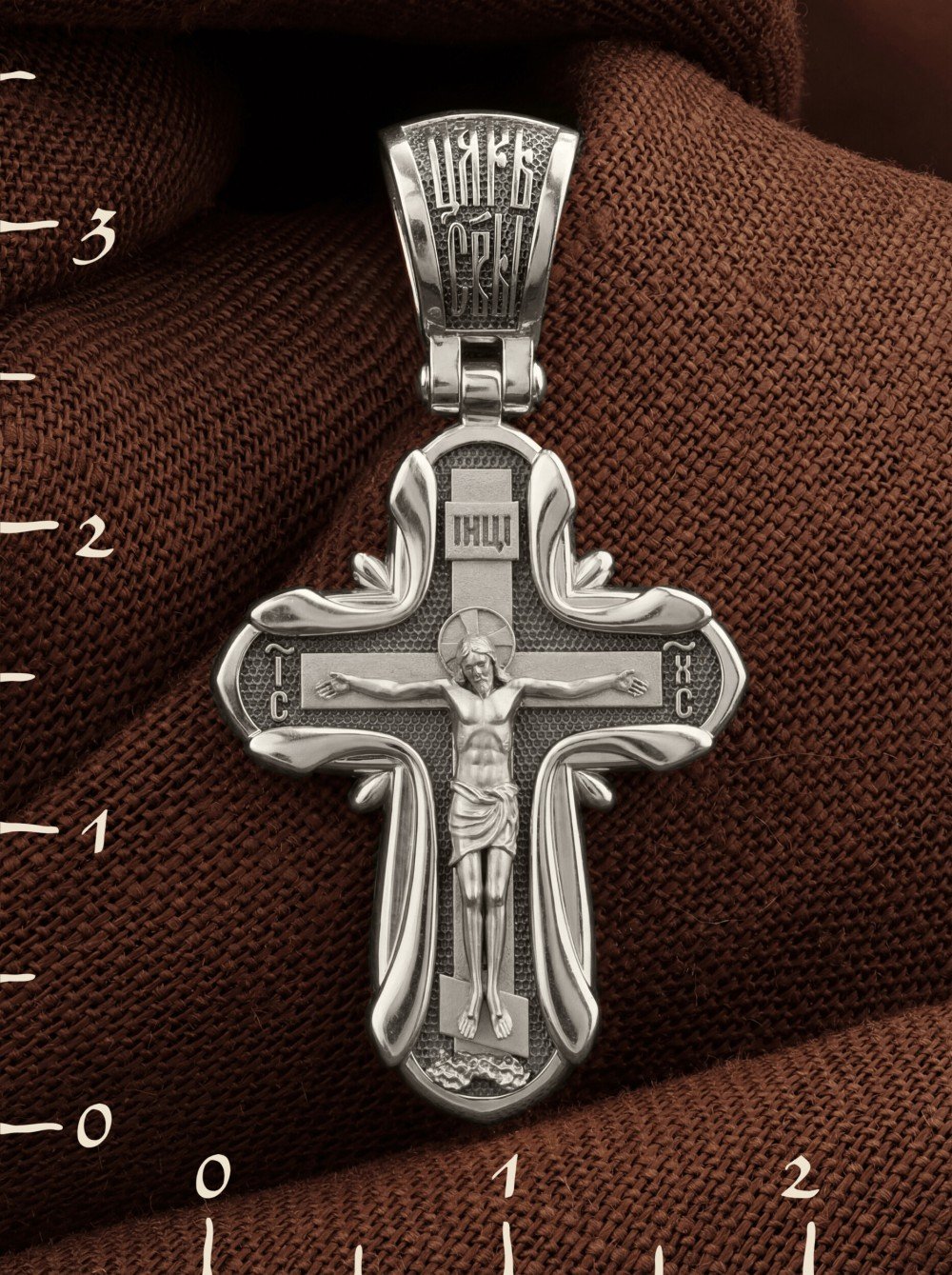 Крест из белого золота