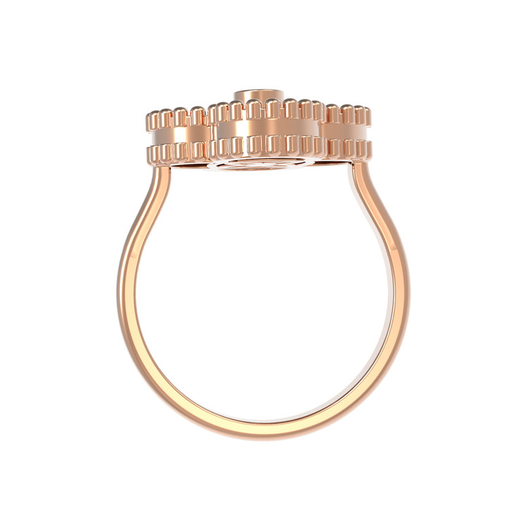 Кольцо из золота c бриллиантами и перламутром