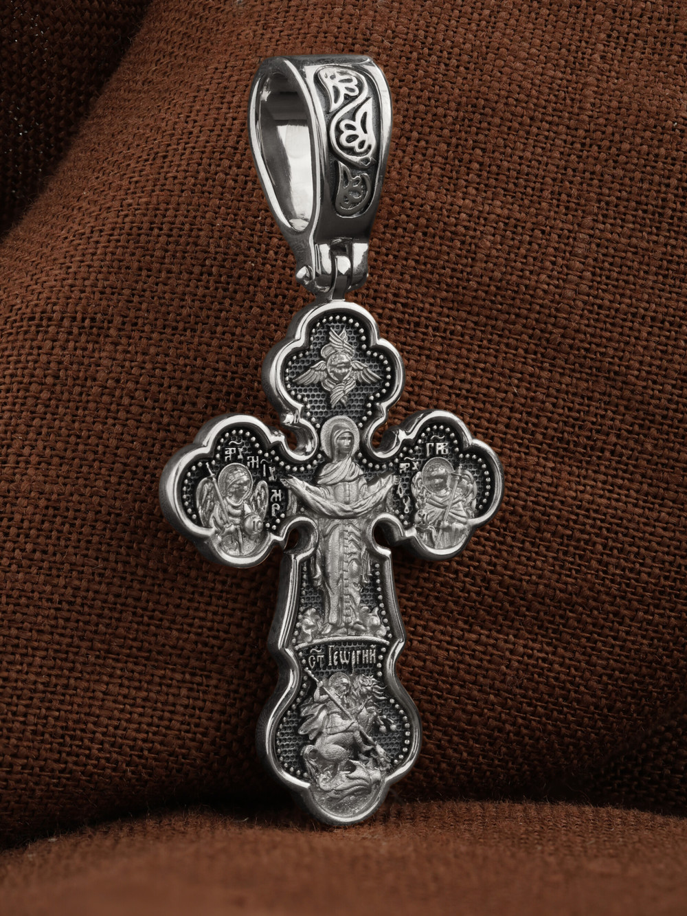 Крест из белого золота