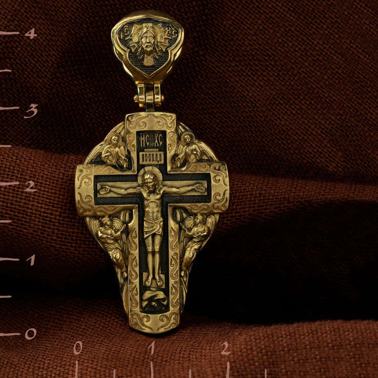 Крест из лимонного золота