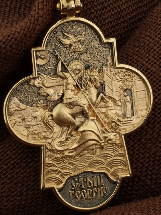 Крест из лимонного золота