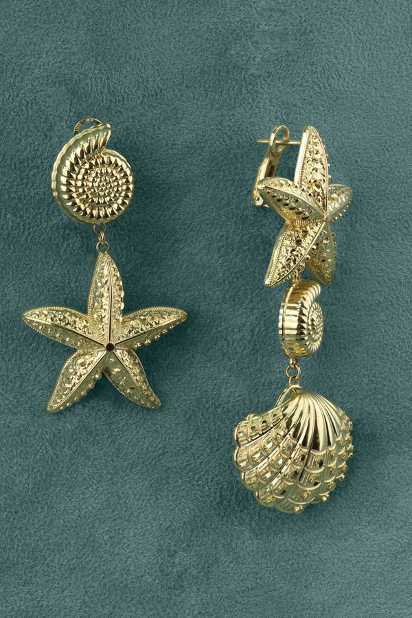 Серьги из лимонного золота