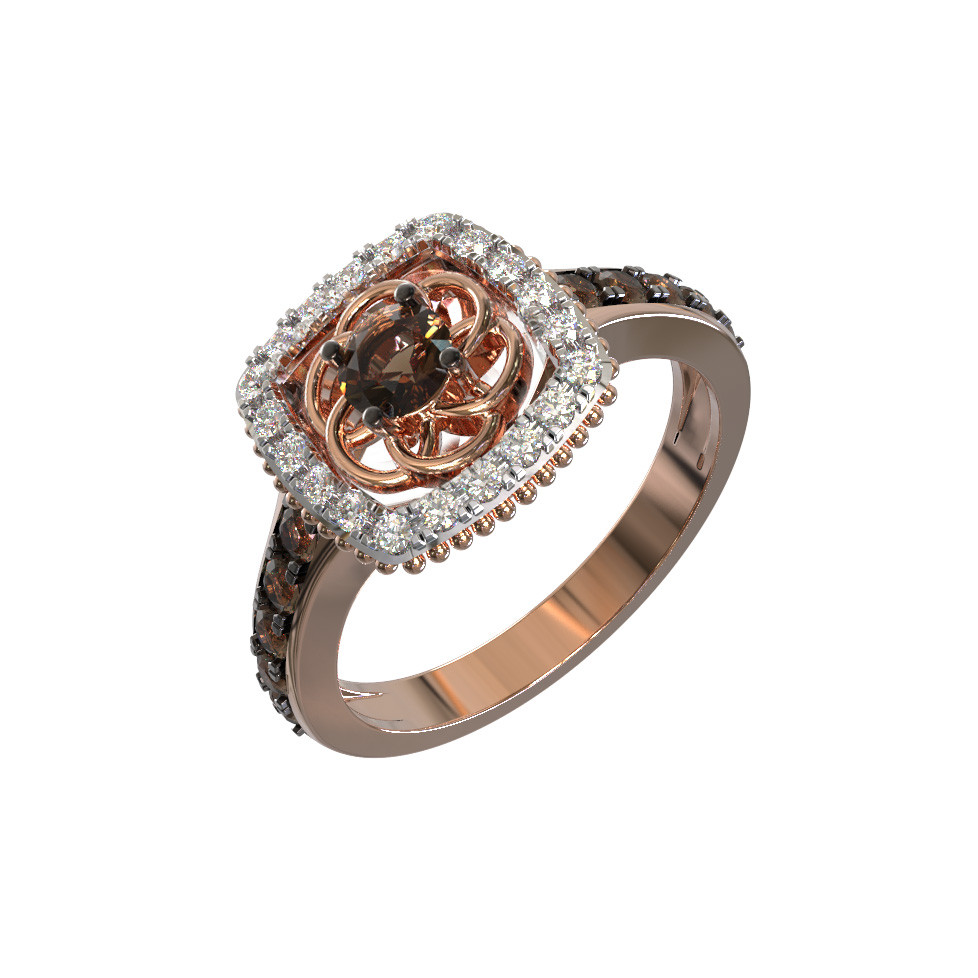 Кольцо из золота c бриллиантами