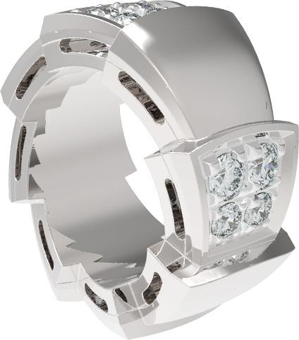 Подвеска из белого золота c бриллиантами