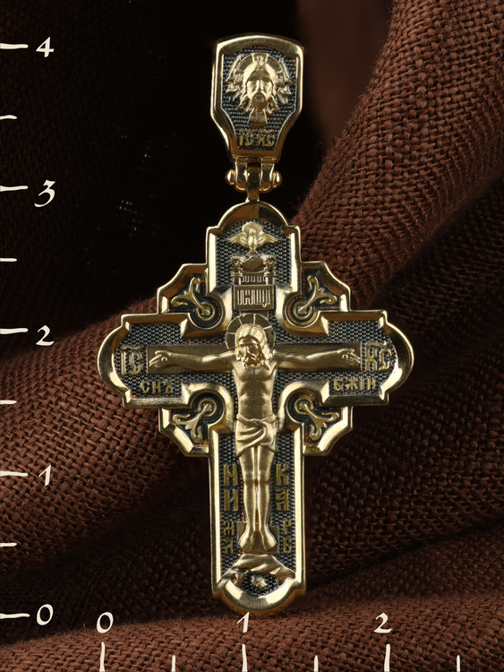 Крест из лимонного золота