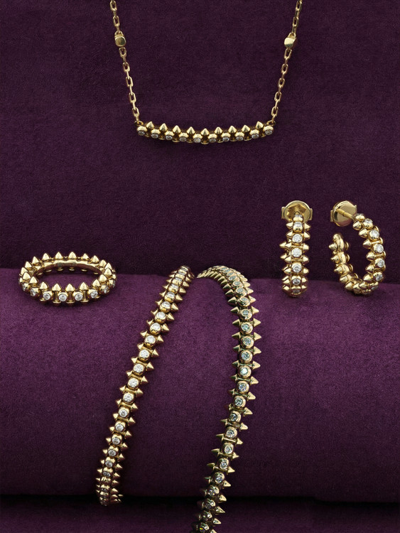 Серьги из лимонного золота c бриллиантами