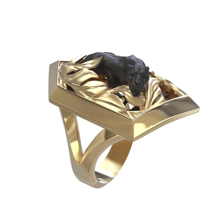 Кольцо из лимонного золота