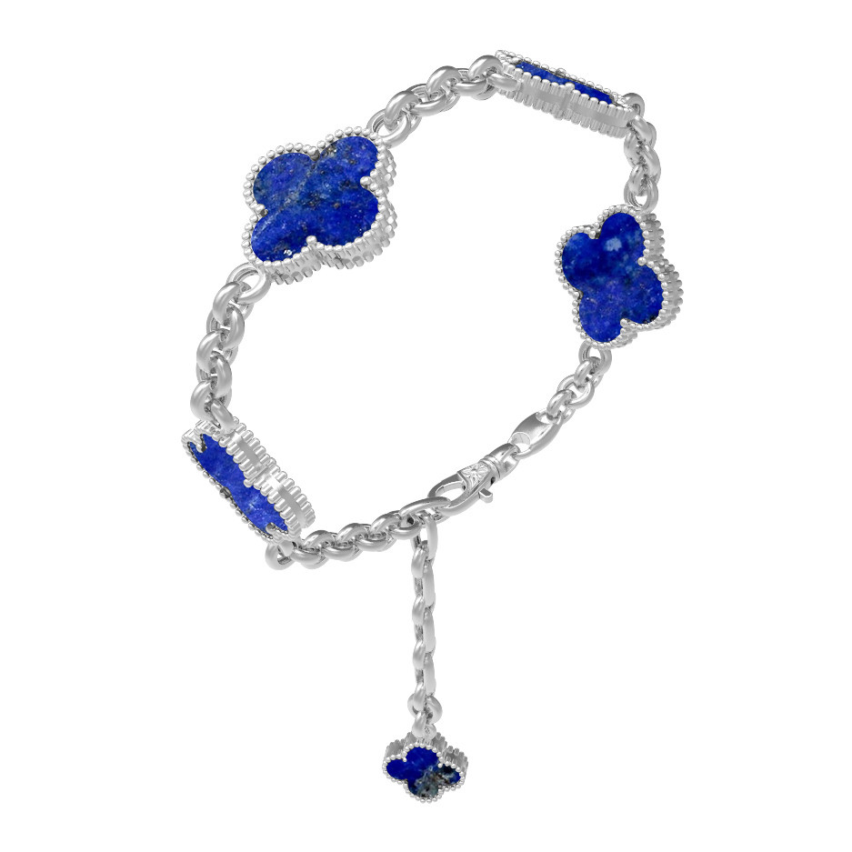 Браслет из белого золота c лазуритом