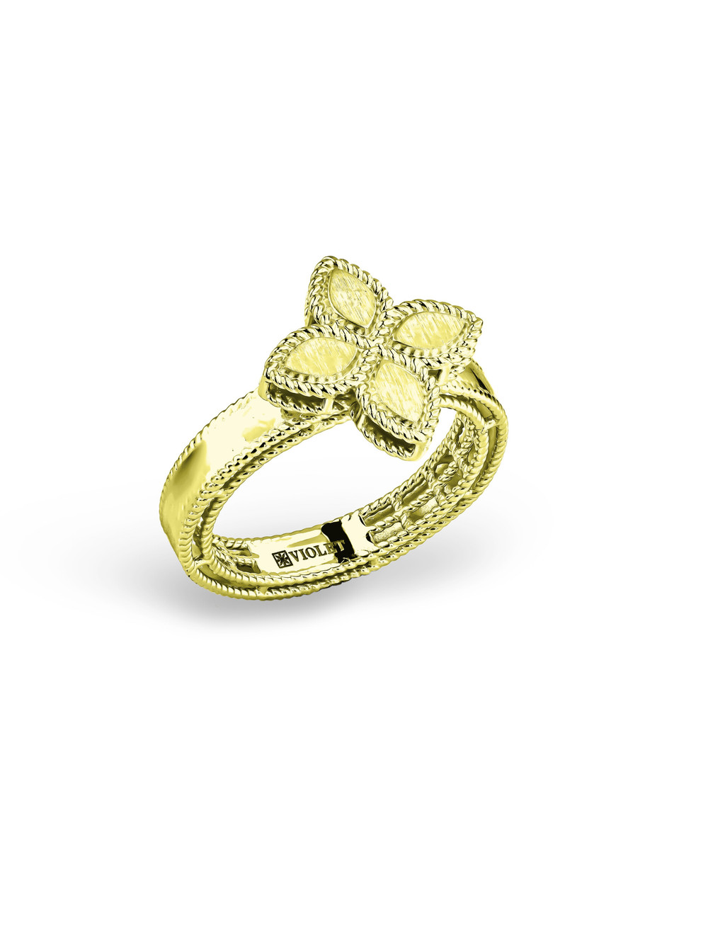 Кольцо из лимонного золота