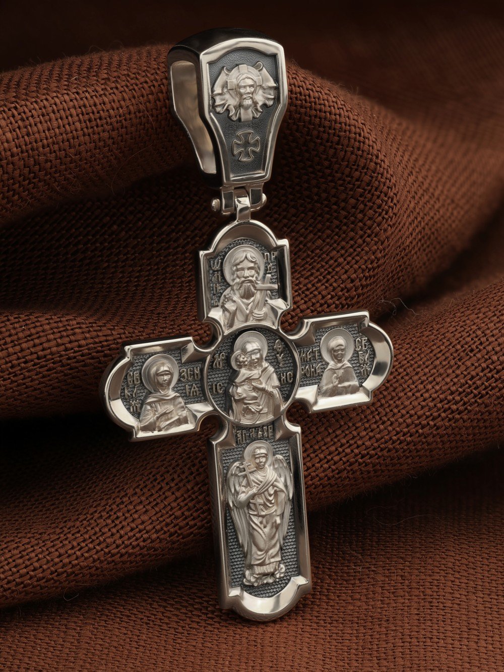 Крест из белого золота