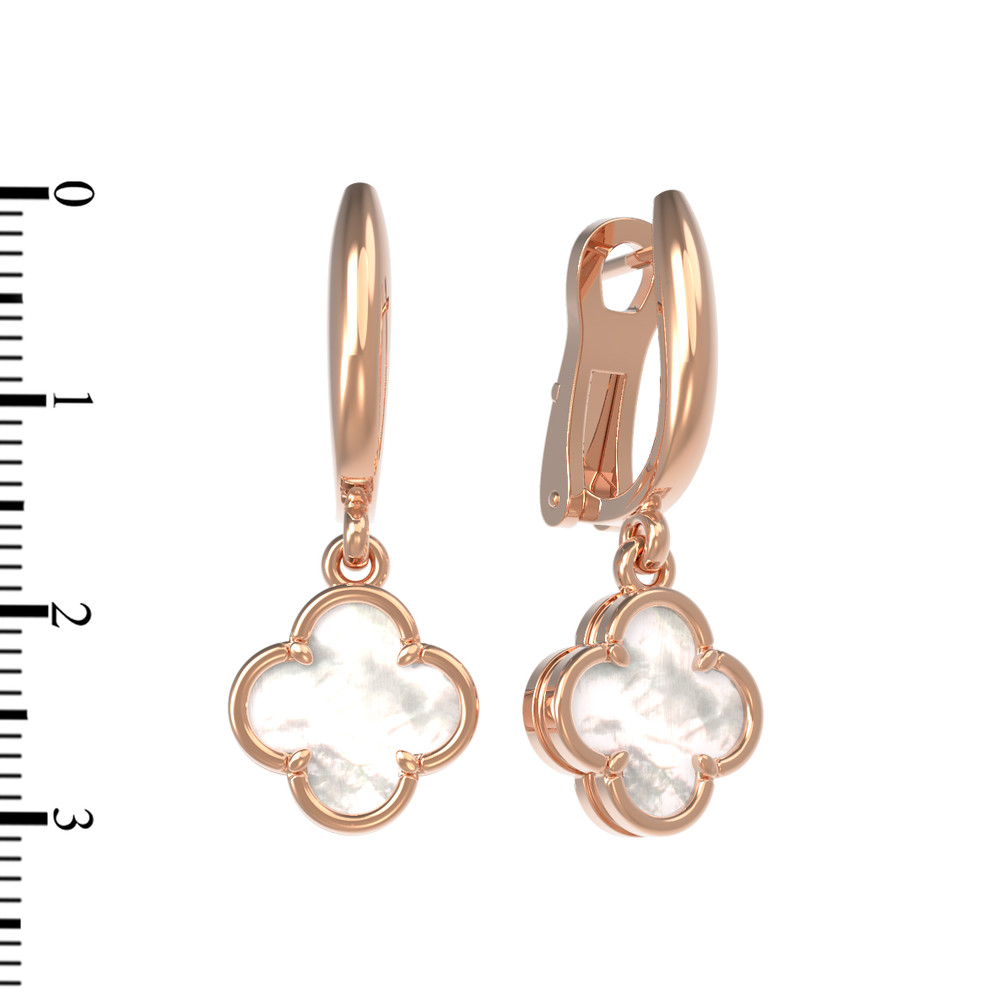 Серьги из золота c перламутром