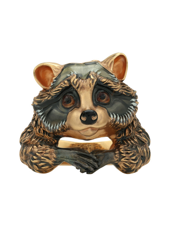 Кольцо из золота c эмалью