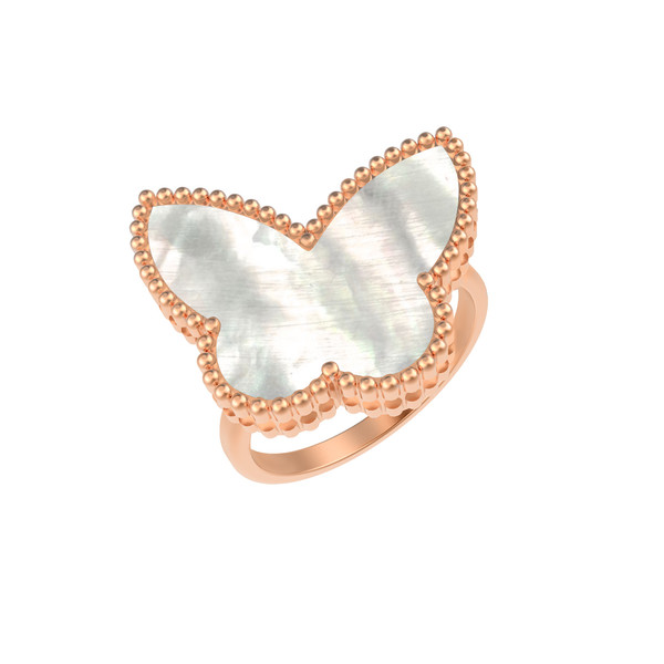 Кольцо из золота c перламутром