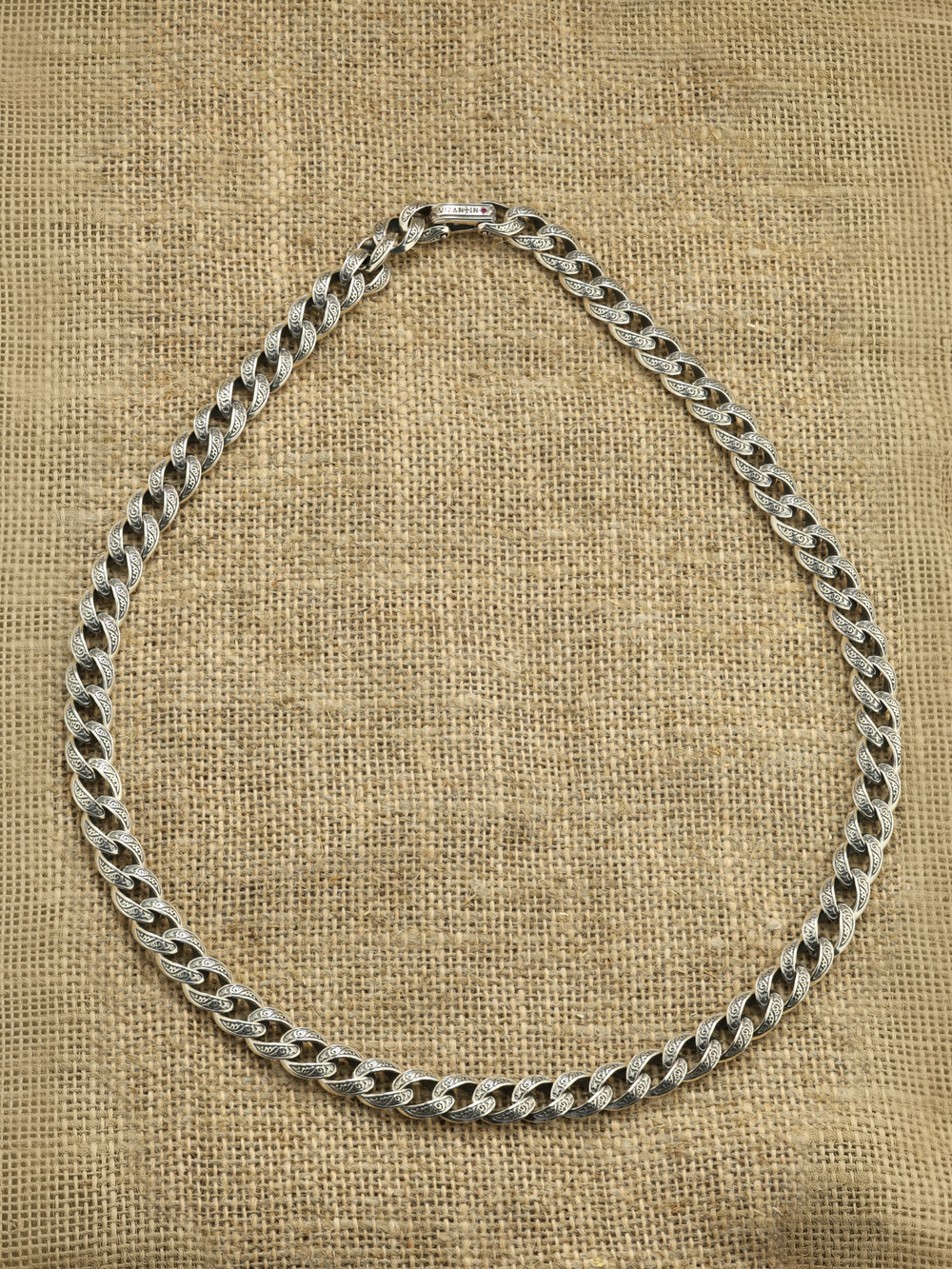 Цепь из серебра c рубином