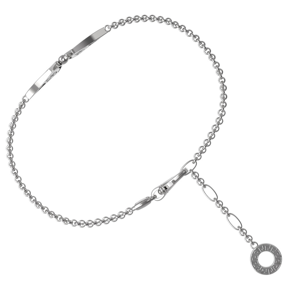 Браслет из белого золота c лазуритом и перламутром