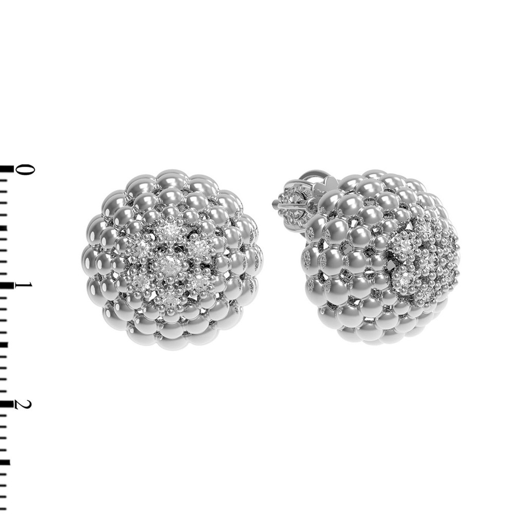 Серьги из белого золота c бриллиантами