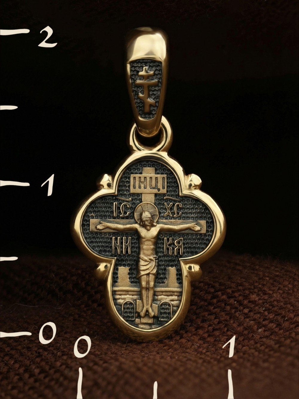 Крест из лимонного золота