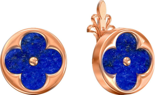 Серьги из золота c лазуритом