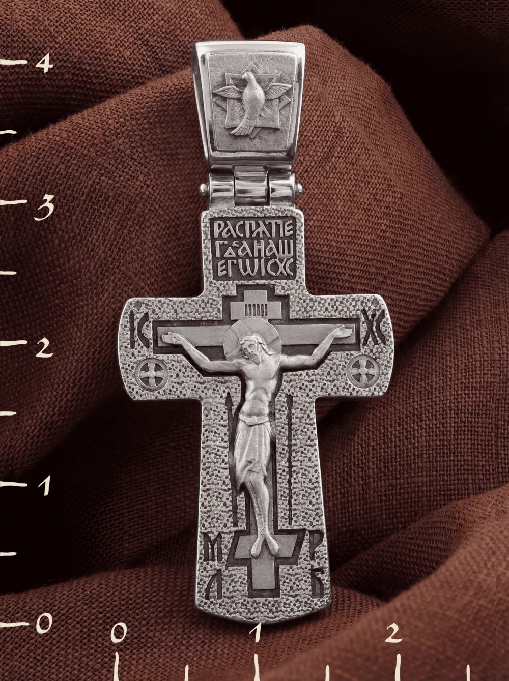 Крест из белого золота