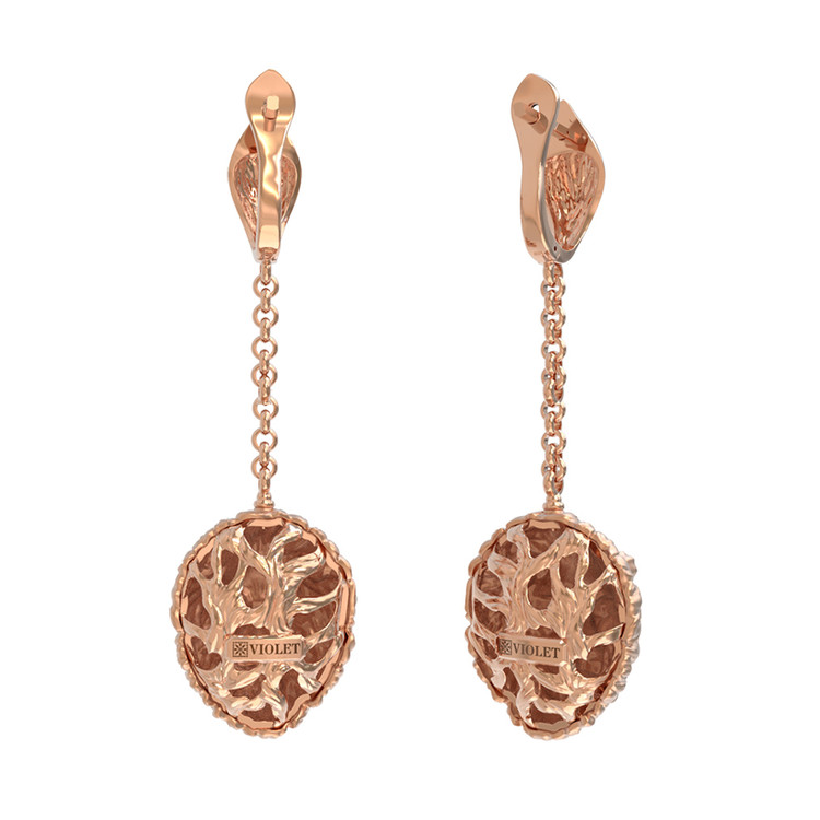 Серьги из золота c эмалью