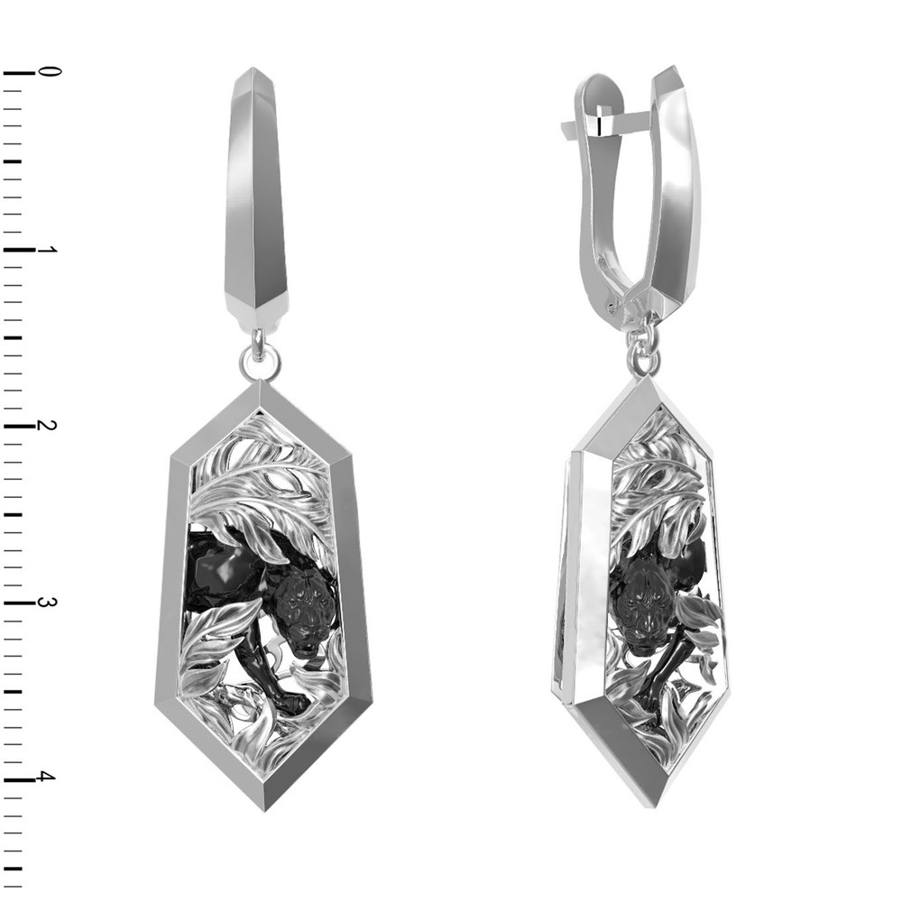 Серьги из белого золота