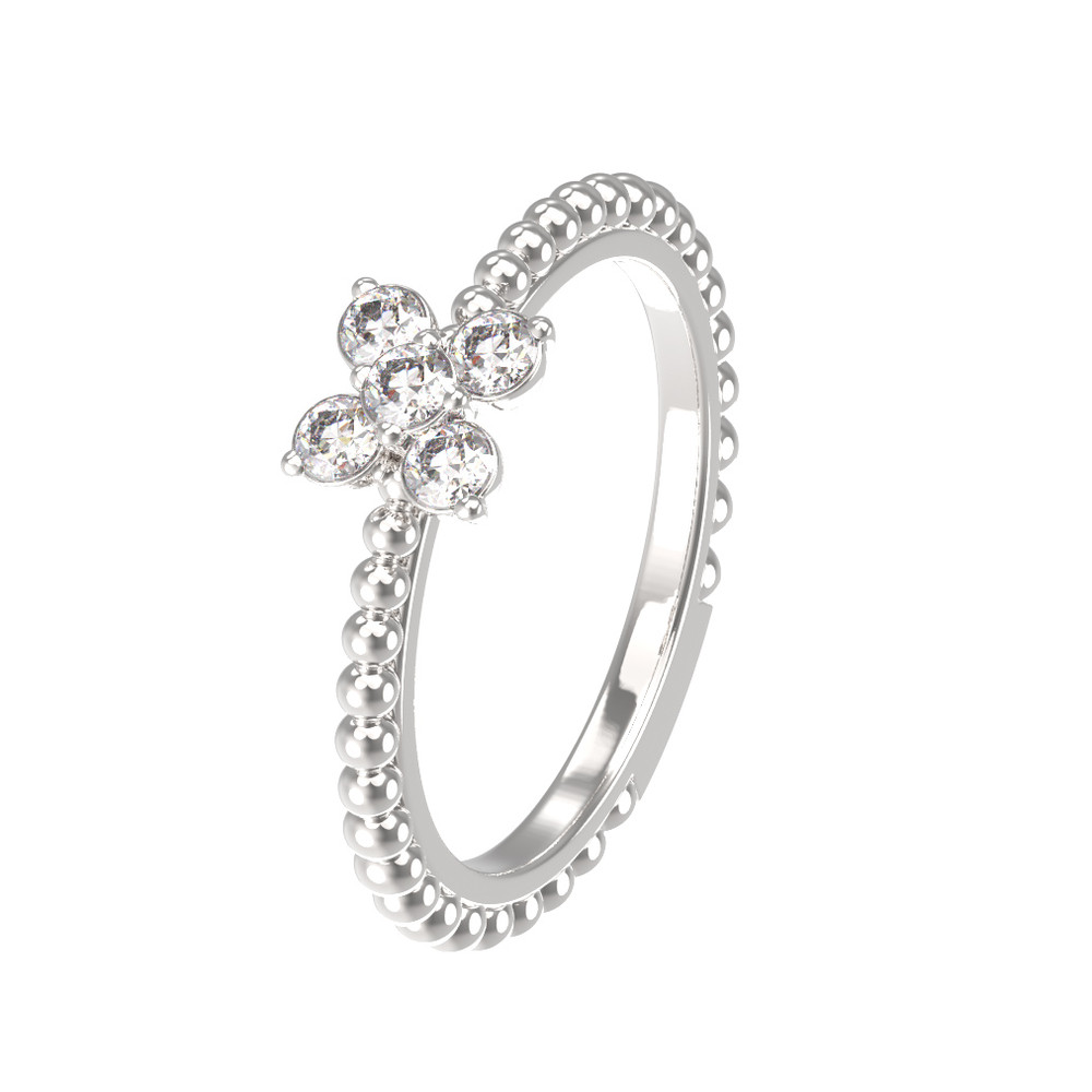 Кольцо из белого золота c бриллиантами