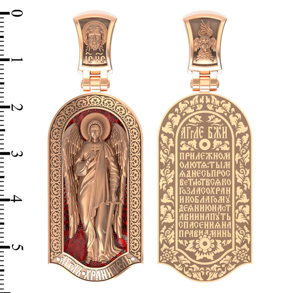 Образок из золота c эмалью