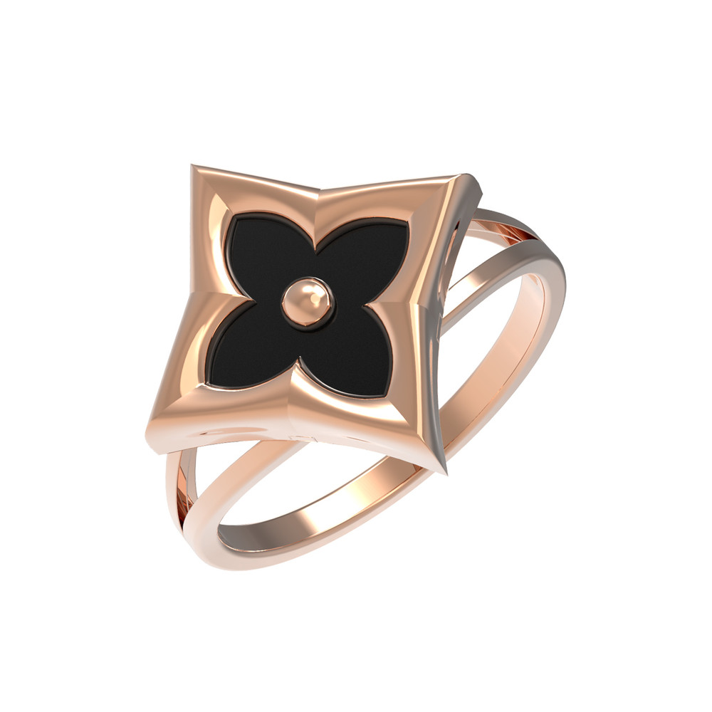 Кольцо из золота c ониксом