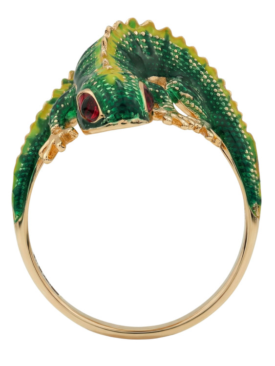 Кольцо из золота c эмалью