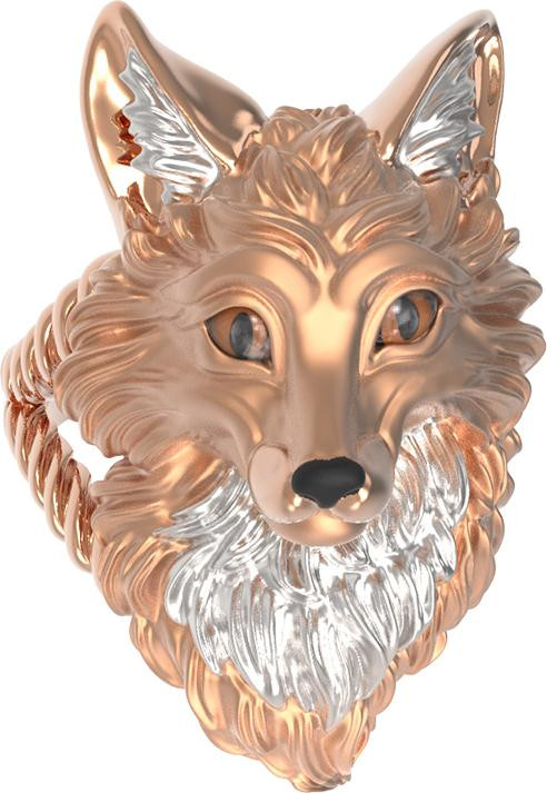 Кольцо из золота c эмалью