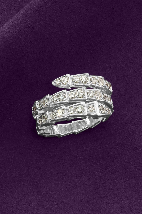 Кольцо из белого золота c бриллиантами