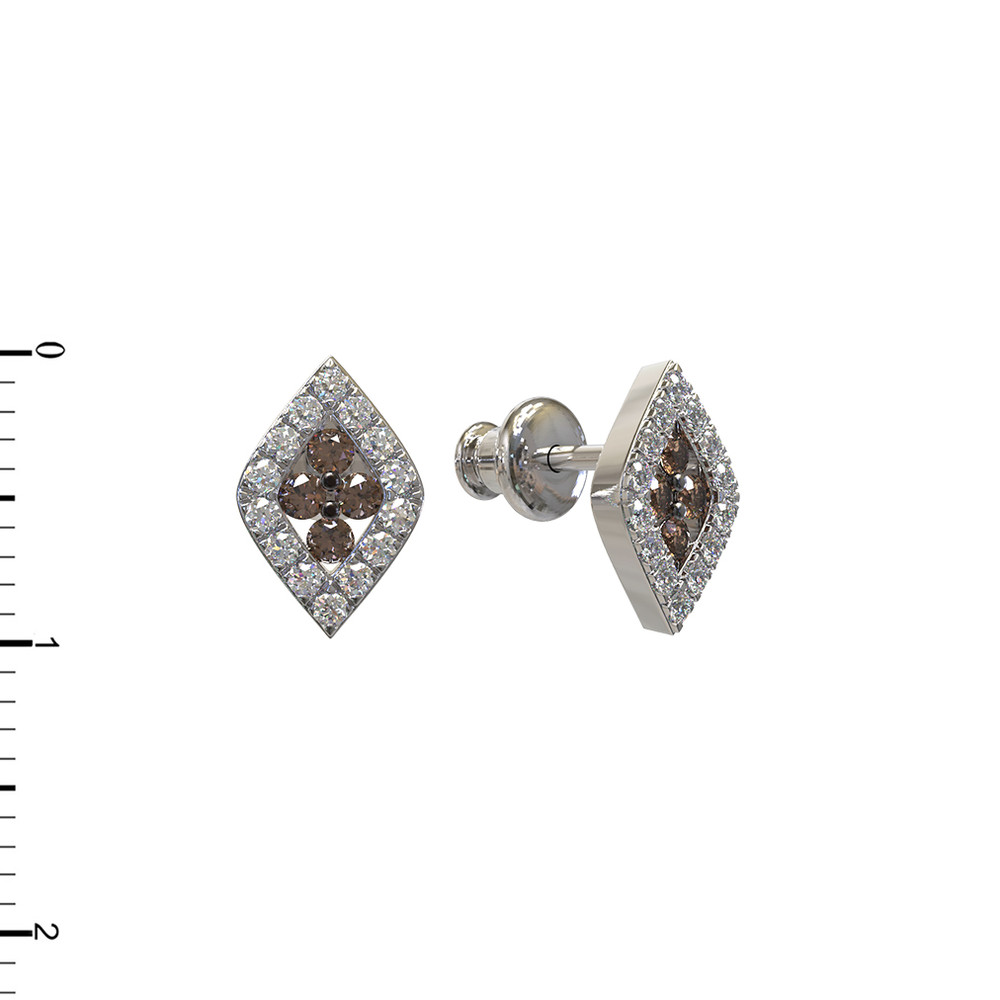 Серьги из белого золота c бриллиантами