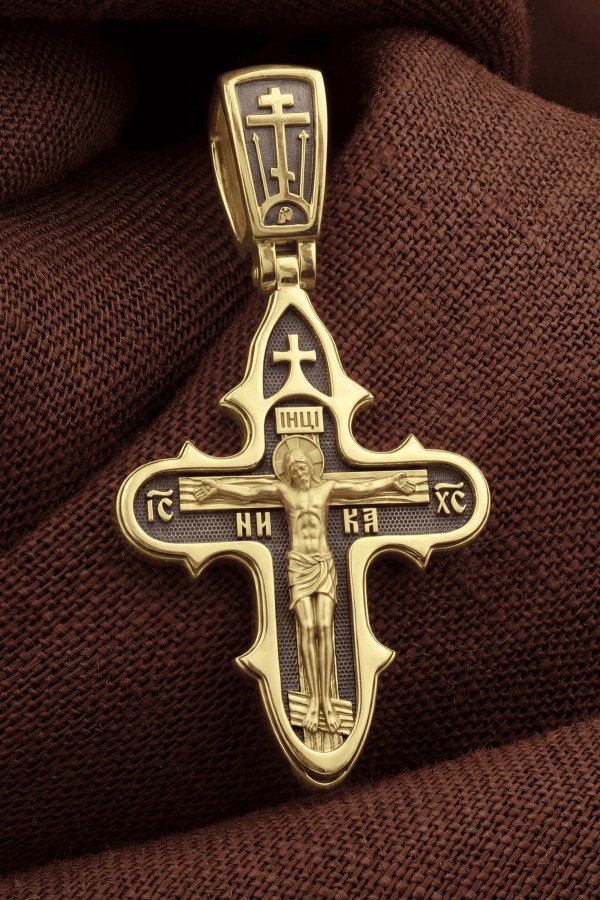 Крест из лимонного золота