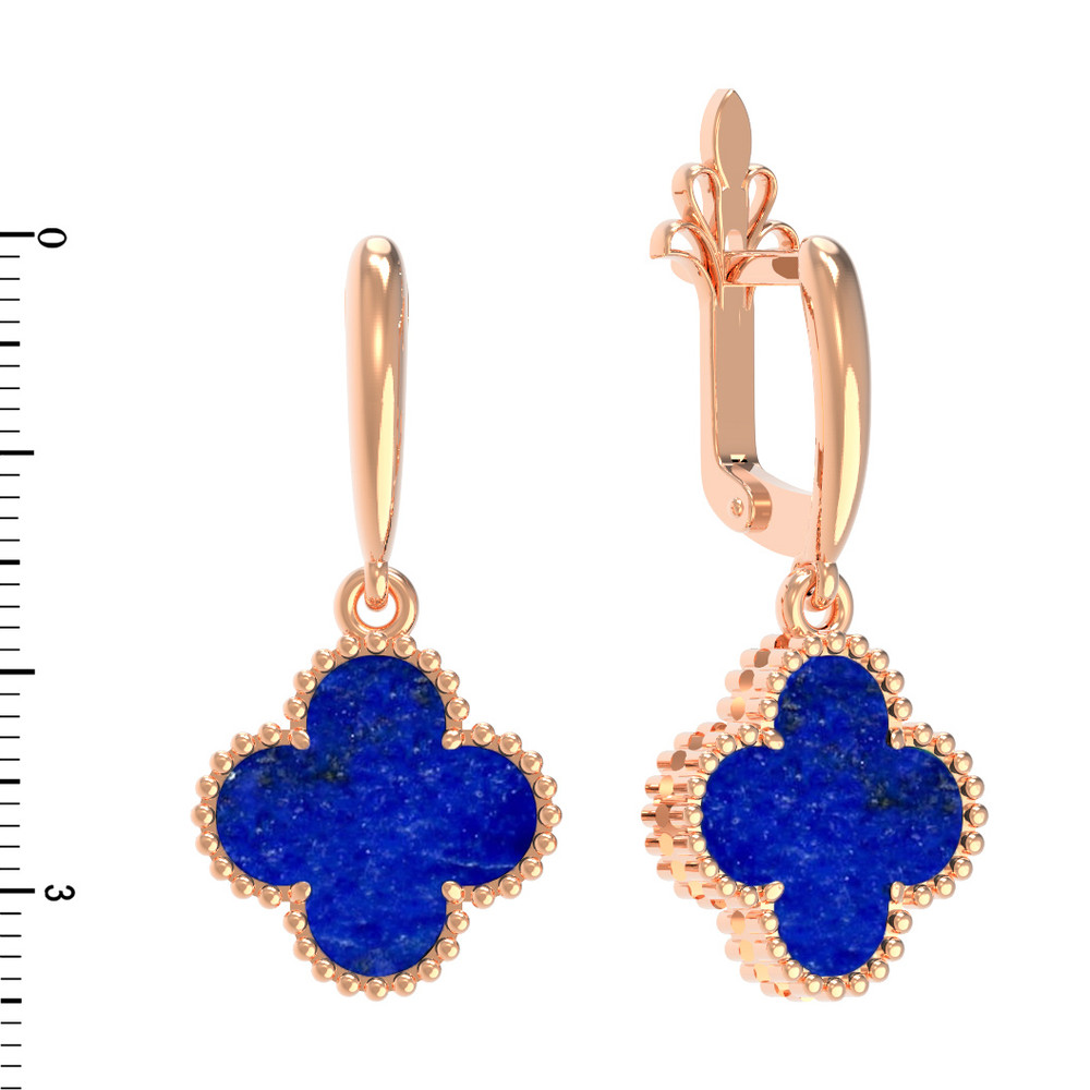 Серьги из золота c лазуритом