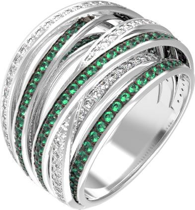 Кольцо из белого золота c фианитом