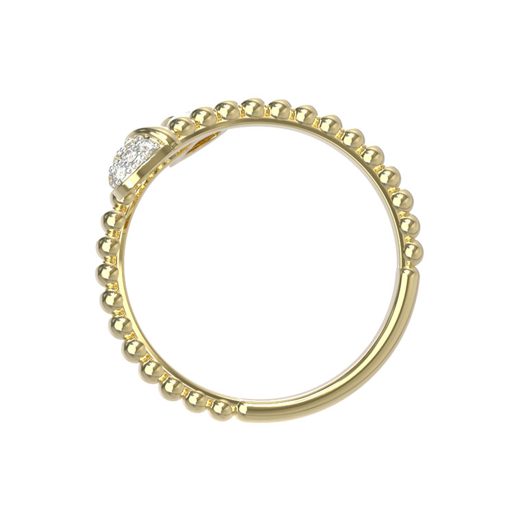 Кольцо из лимонного золота c бриллиантами