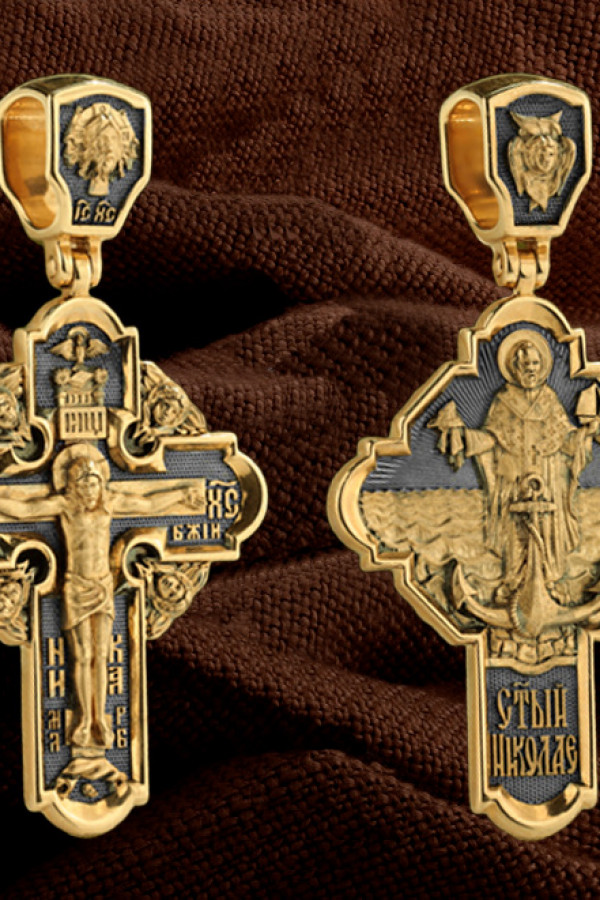 Крест из лимонного золота