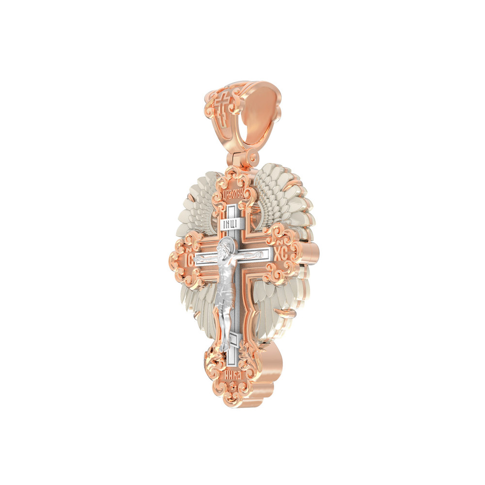 Крест из золота c перламутром