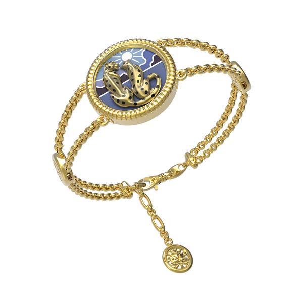 Браслет из лимонного золота c эмалью