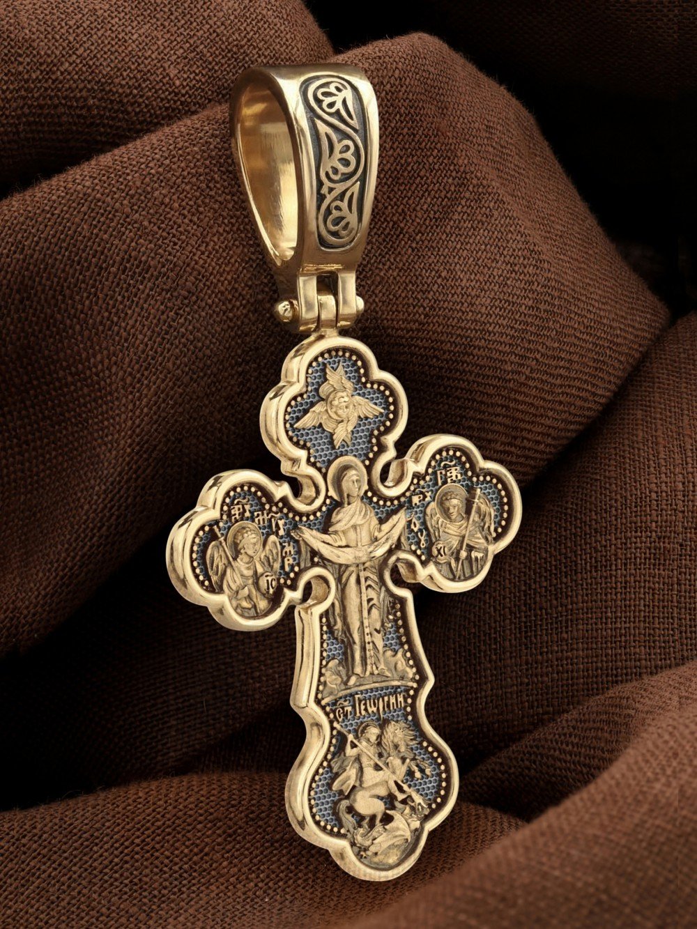 Крест из лимонного золота