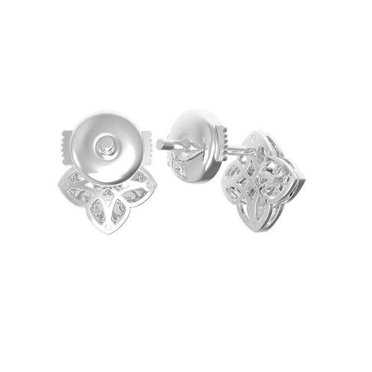 Серьги из белого золота c бриллиантами